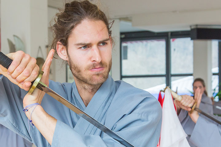 Instruktorenbild des Shaolin Chan Tempels Schweiz, Dominik Pfyffer.