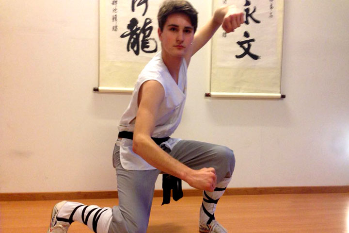 Instruktorenbild des Shaolin Chan Tempels Schweiz, Noah Arfini.